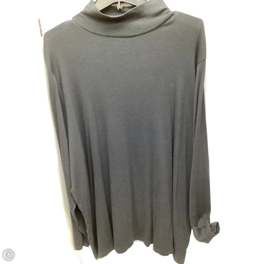 Top Long Sleeve By Ava & Viv In Black, Size: 4x