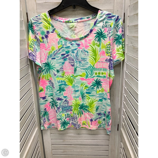 Top Short Sleeve Designer By Lilly Pulitzer In Multi-colored, Size: Xl
