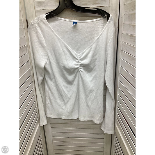 Top Long Sleeve By Old Navy In White, Size: Xl