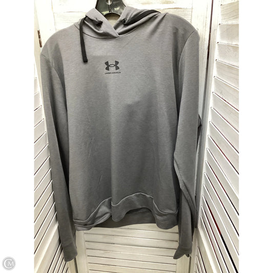 Sweatshirt Hoodie By Under Armour In Grey, Size: L