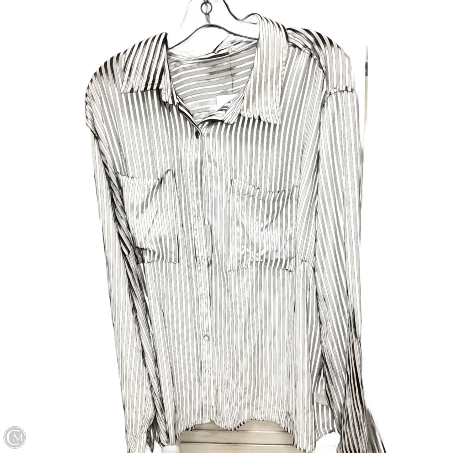 Top Long Sleeve By Fashion Nova In Striped Pattern, Size: 3x