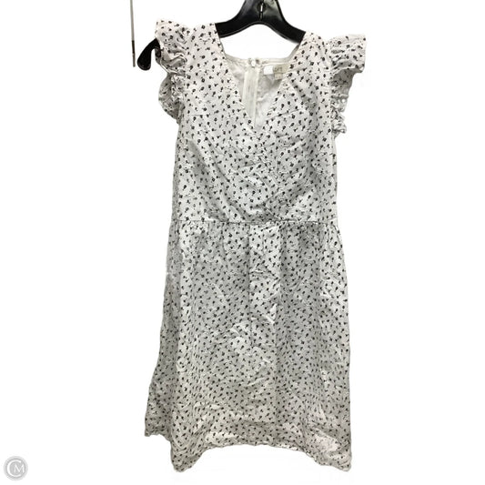 Dress Casual Midi By Loft In Black & White, Size: 4