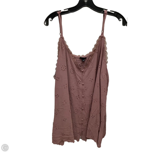Top Sleeveless By Torrid In Mauve, Size: 4x