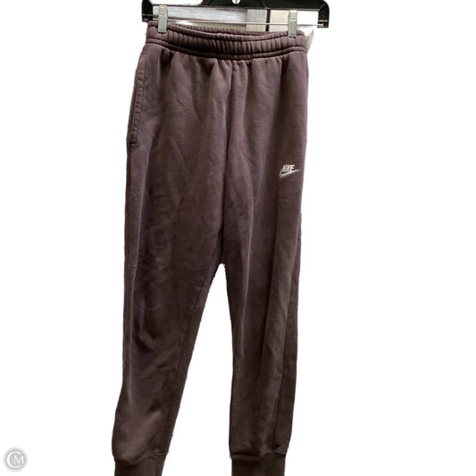 Athletic Pants By Nike In Brown, Size: S