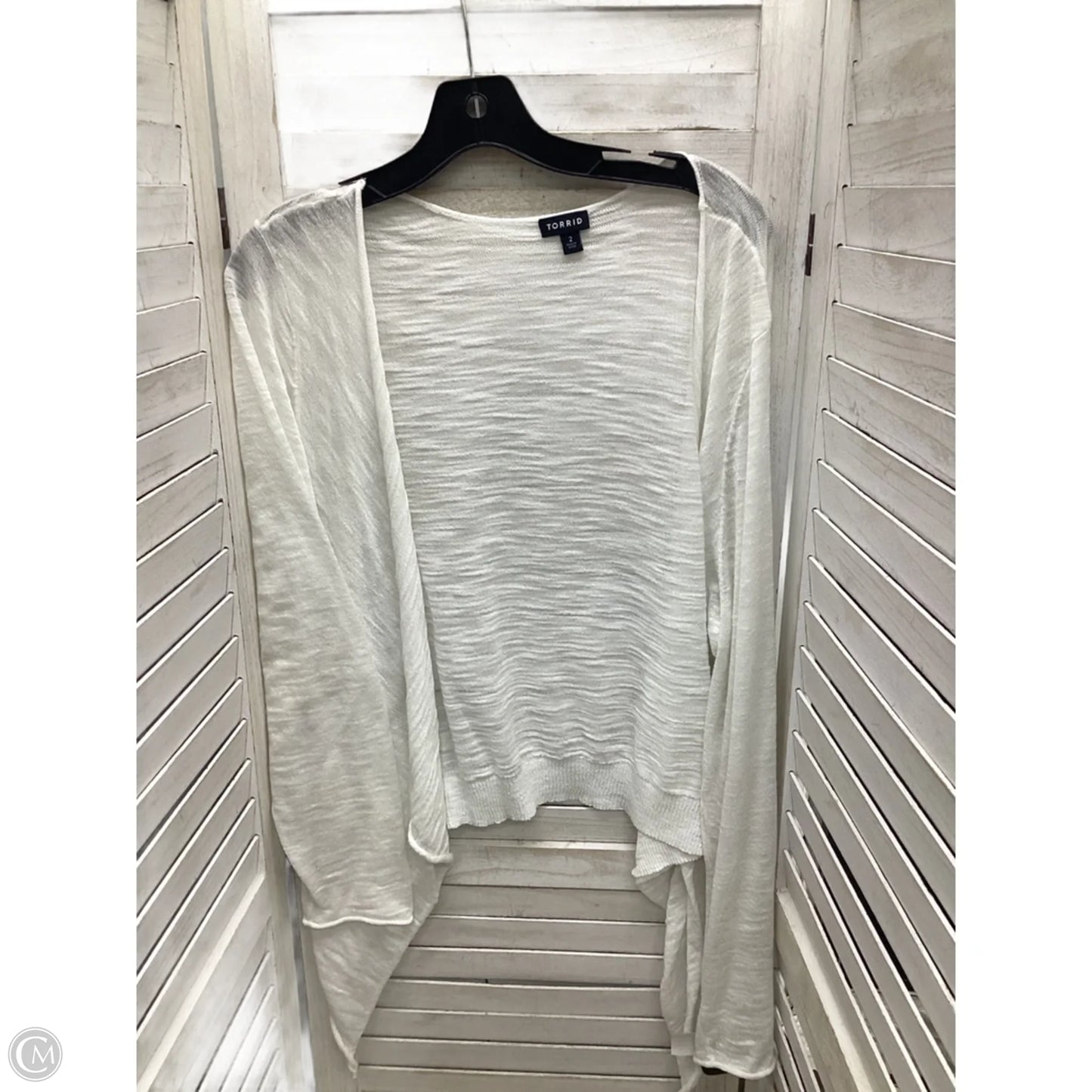 Cardigan By Torrid In White, Size: 2x