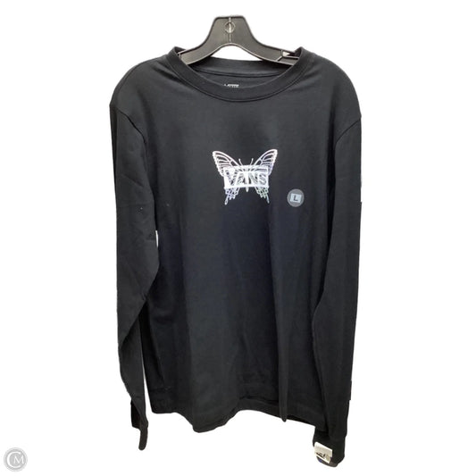 Top Long Sleeve By Vans In Black, Size: L