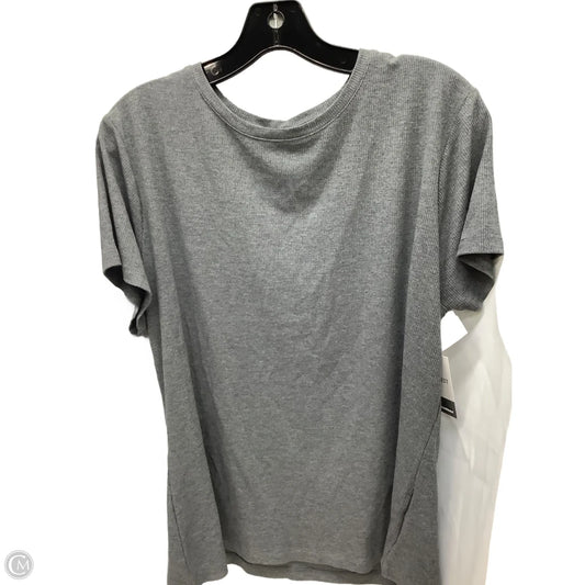 Top Short Sleeve By Nine West In Grey, Size: Xxl