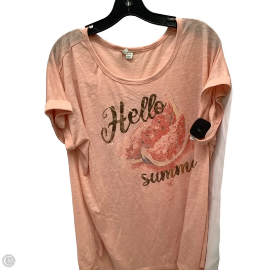 Top Short Sleeve By Cato In Pink, Size: 18