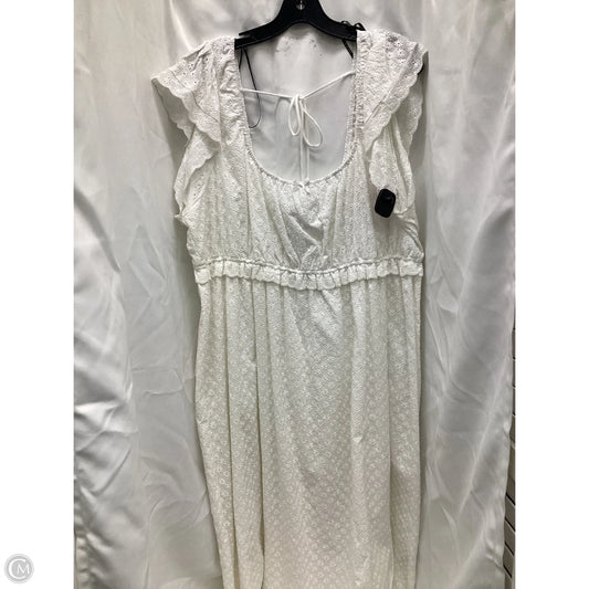 Dress Casual Maxi By Forever 21 In White, Size: 3x