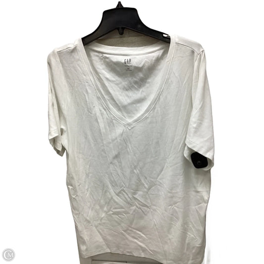 Top Short Sleeve By Gap In White, Size: Xxl