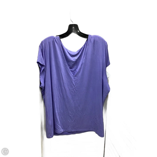 Top Short Sleeve By A New Day In Purple, Size: 2x