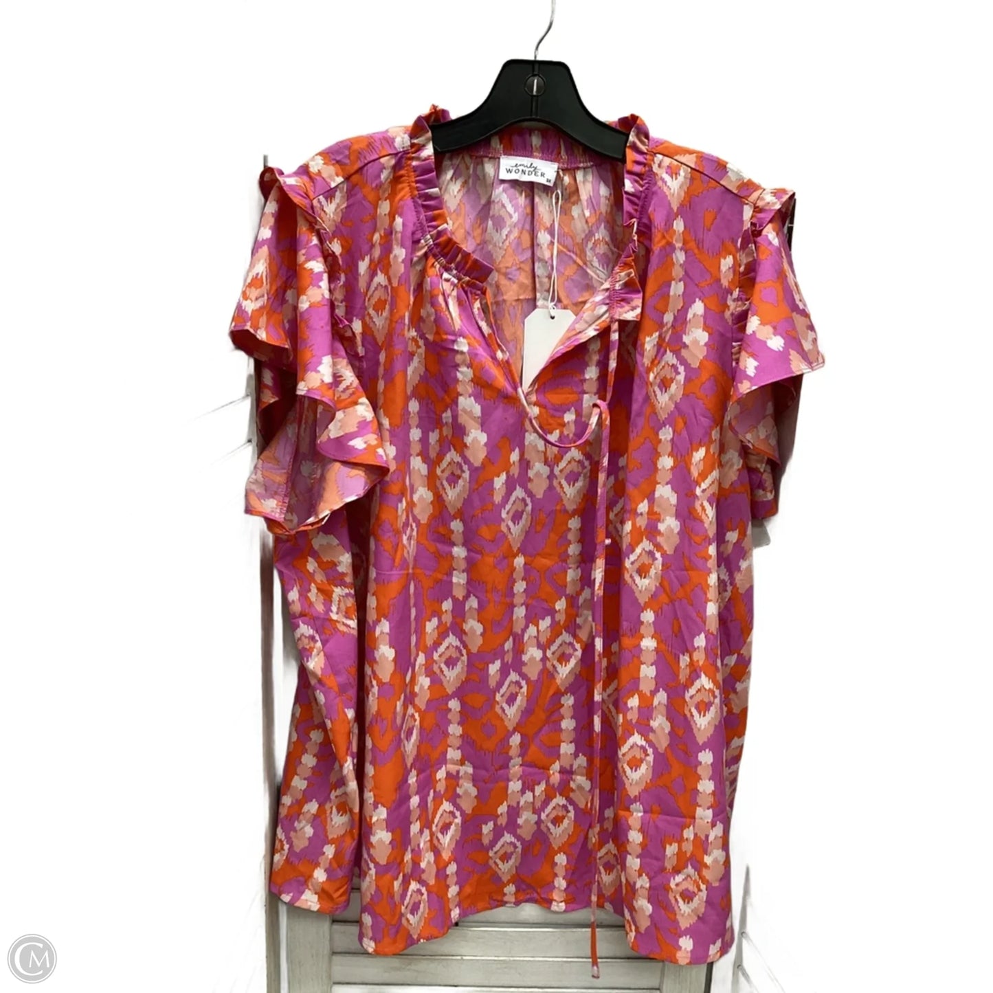 Top Sleeveless By Emily Wonder In Floral Print, Size: 3x