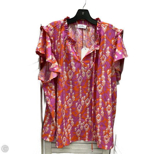 Top Sleeveless By Emily Wonder In Floral Print, Size: 3x