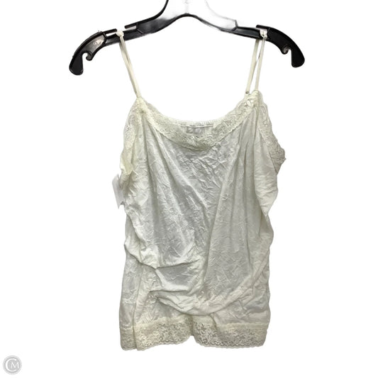 Top Sleeveless By Coldwater Creek In Ivory, Size: Xl
