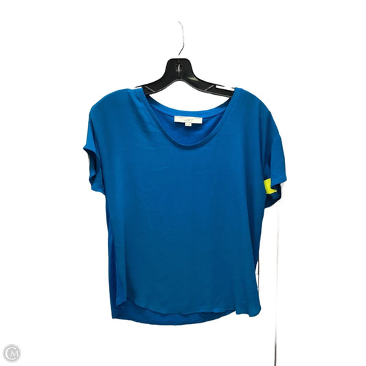 Top Short Sleeve By Loft In Blue, Size: Xs