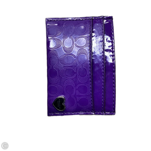 Wallet Designer By Coach, Size: Small