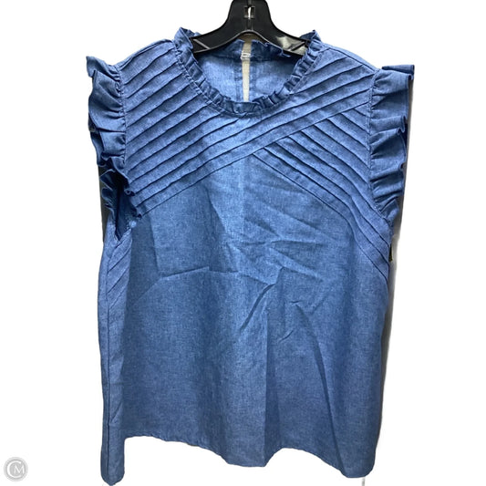 Top Sleeveless By Shein In Blue Denim, Size: 4x