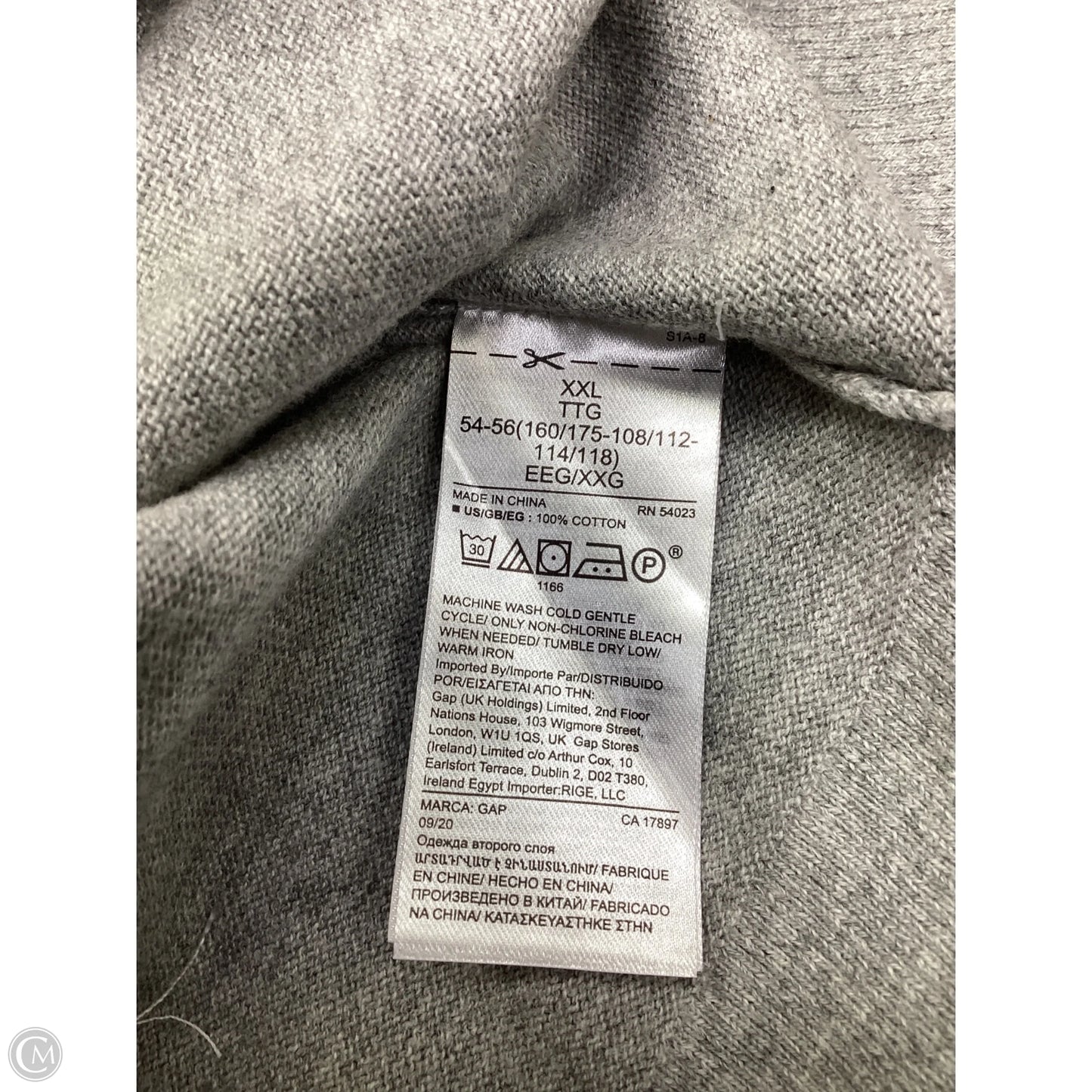 Top Long Sleeve By Gap In Multi-colored, Size: Xxl