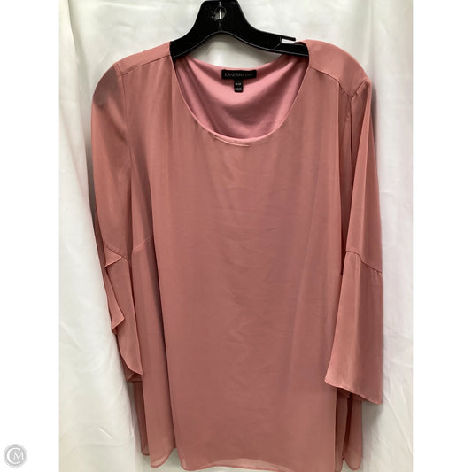 Top Short Sleeve By Lane Bryant In Pink, Size: 18