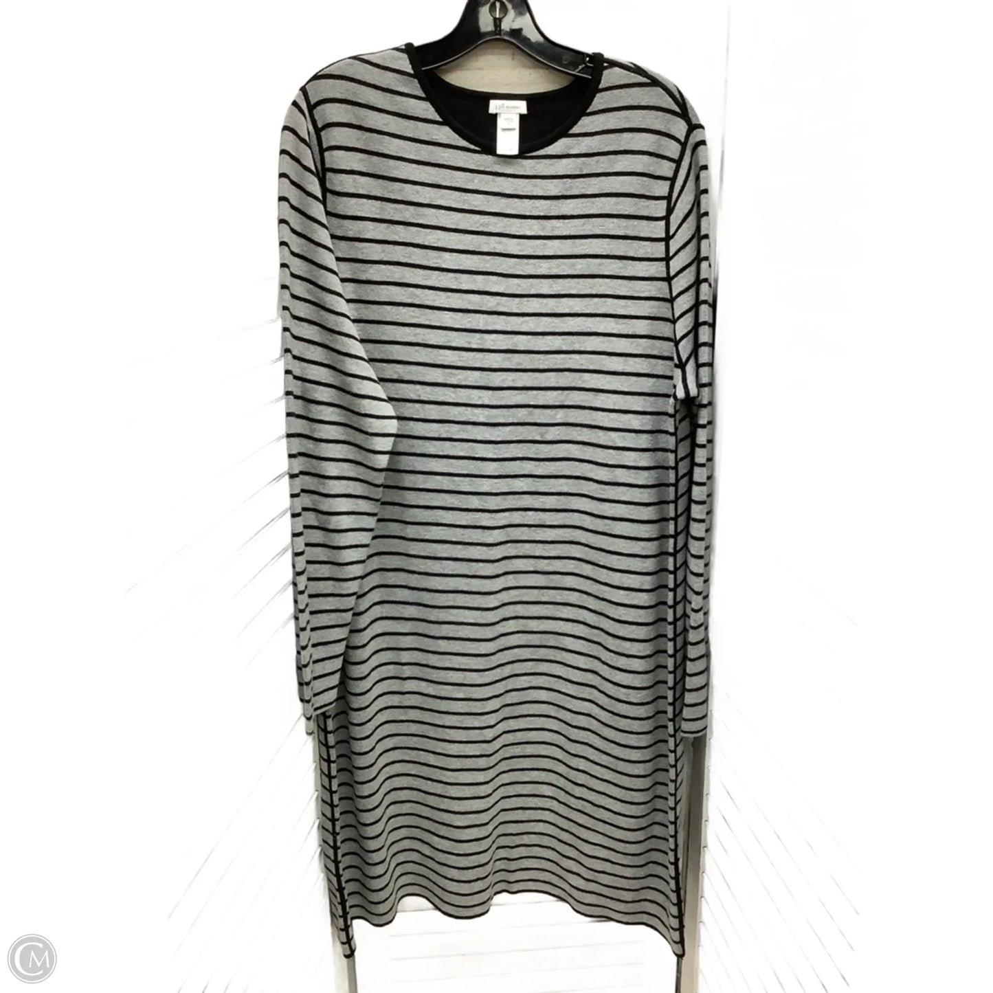Dress Casual Midi By J. Jill In Black & Grey, Size: Xl