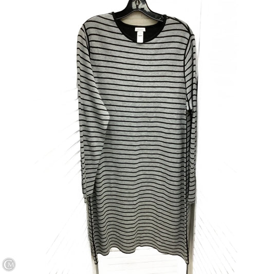 Dress Casual Midi By J. Jill In Black & Grey, Size: Xl