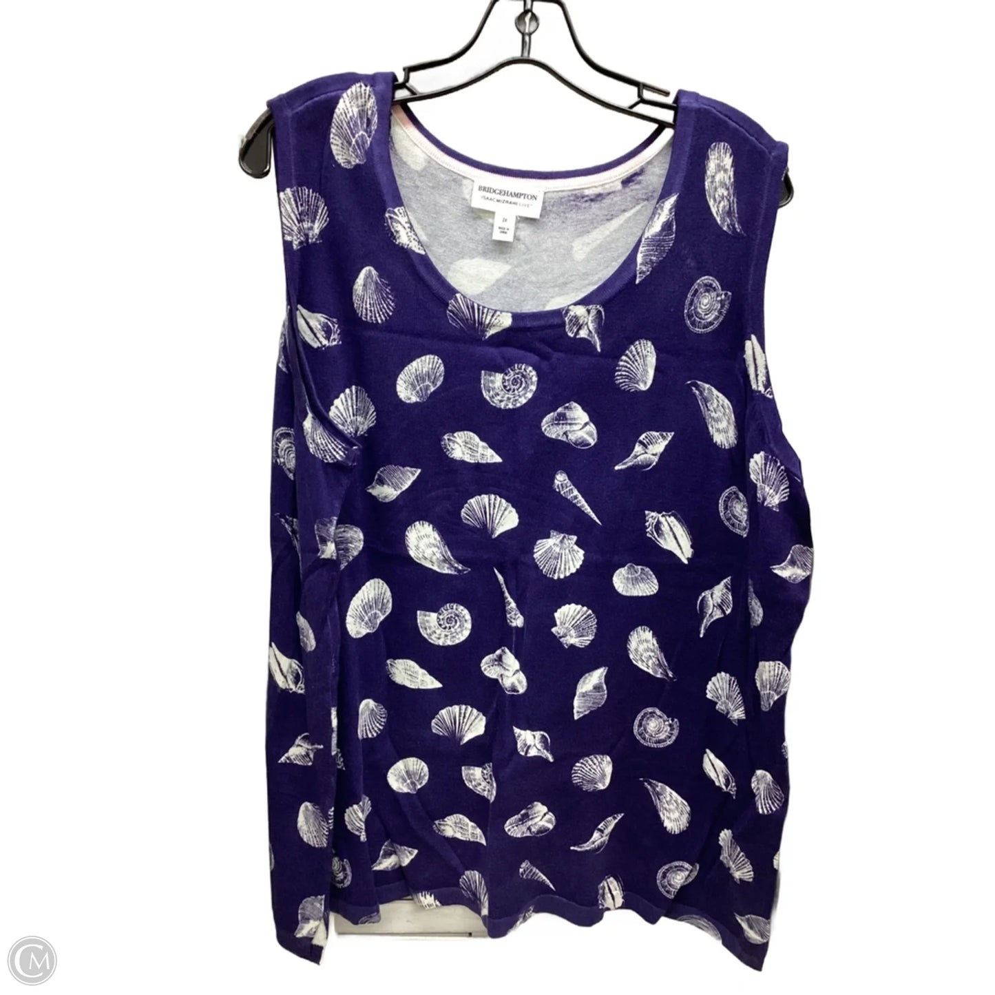 Top Sleeveless By Isaac Mizrahi Live Qvc In Blue, Size: 2x