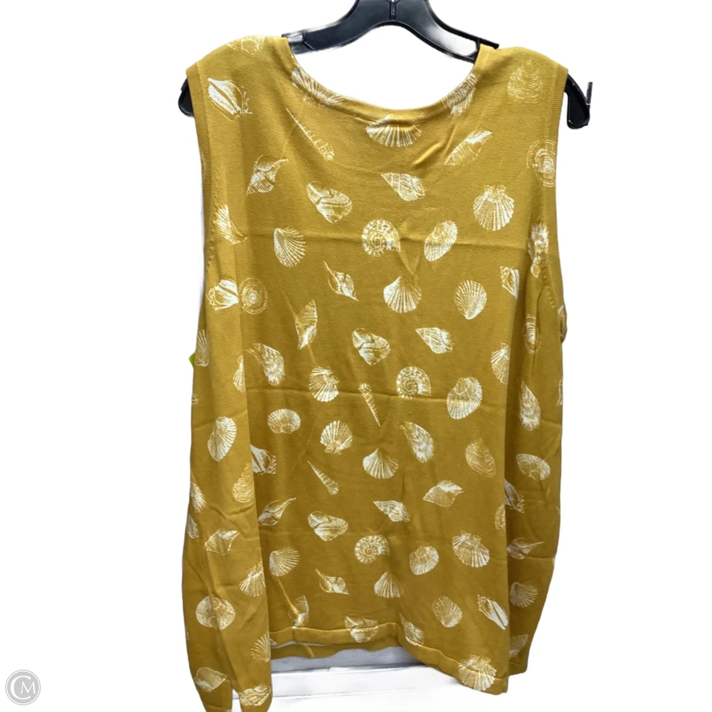 Top Sleeveless By Isaac Mizrahi Live Qvc In Yellow, Size: 2x