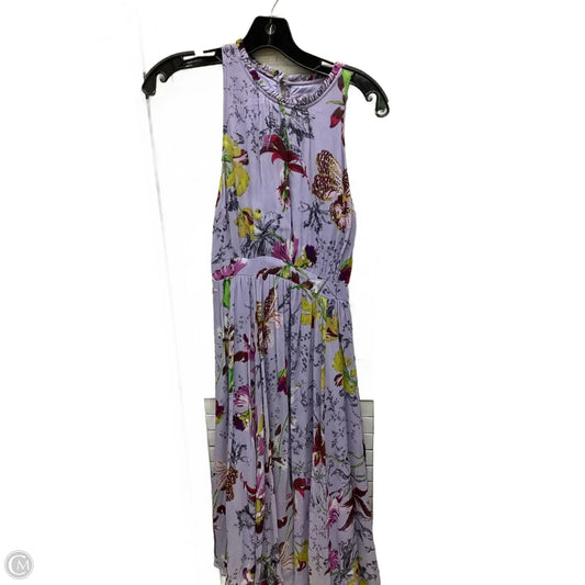 Dress Casual Midi By Anthropologie In Floral Print, Size: 4