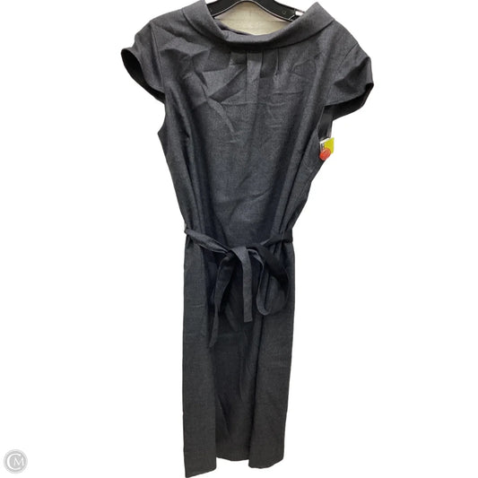 Dress Casual Midi By Brooks Brothers In Grey, Size: 10