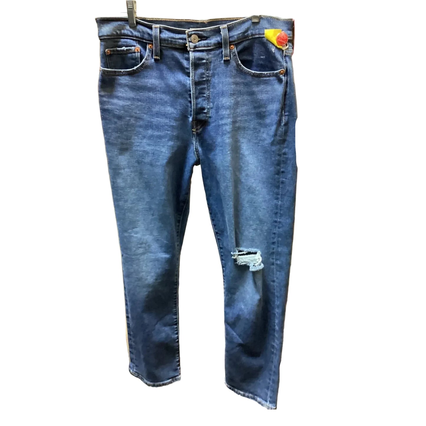 Jeans Straight By Levis In Blue Denim, Size: 12