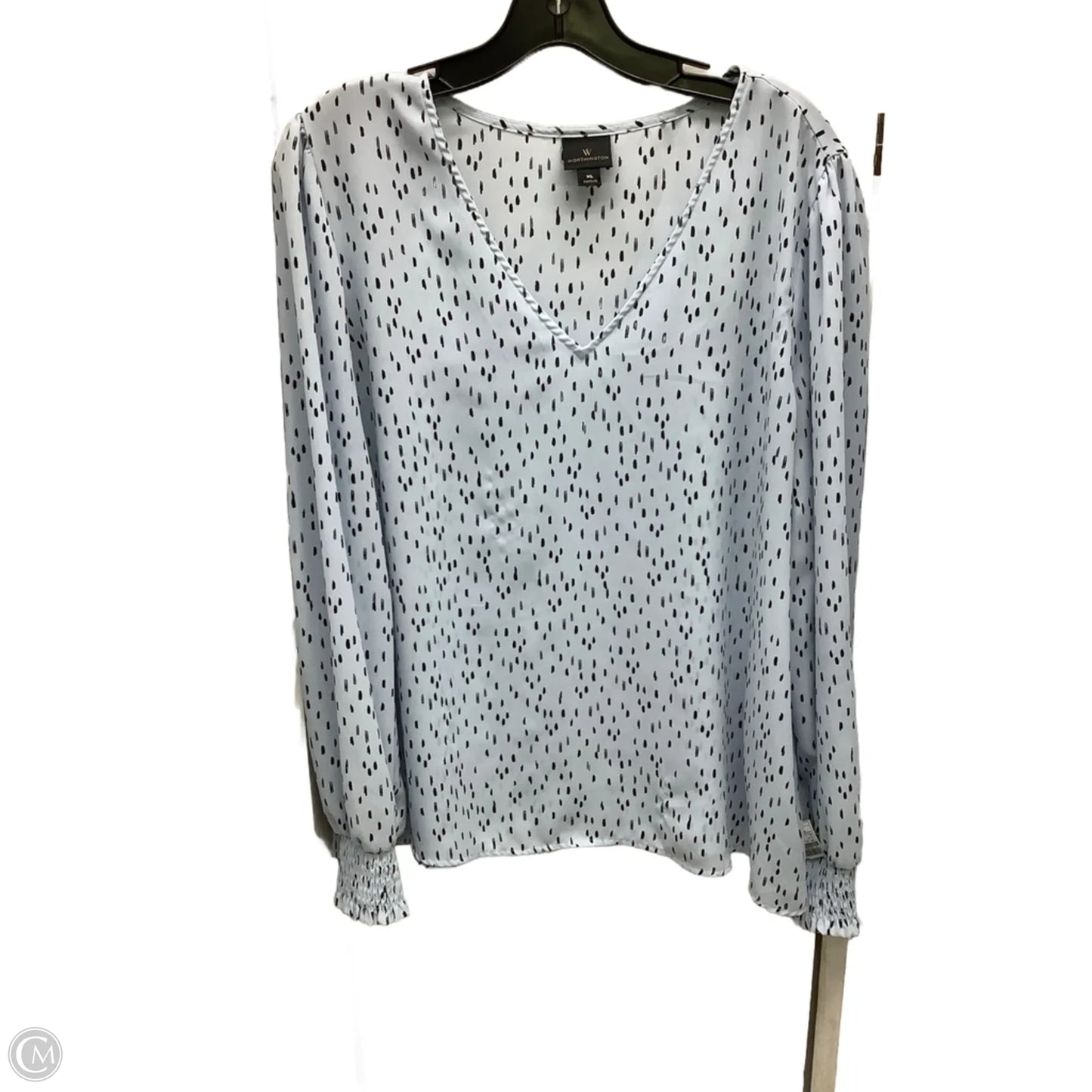 Top Long Sleeve By Worthington In Blue, Size: Xl