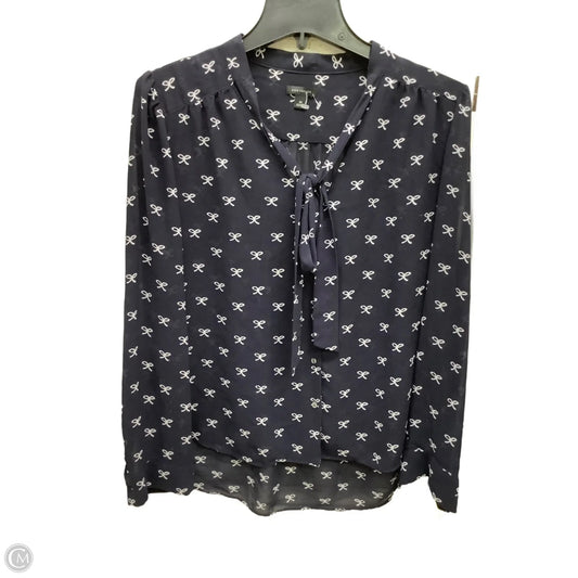 Top Long Sleeve By Ann Taylor In Blue, Size: M