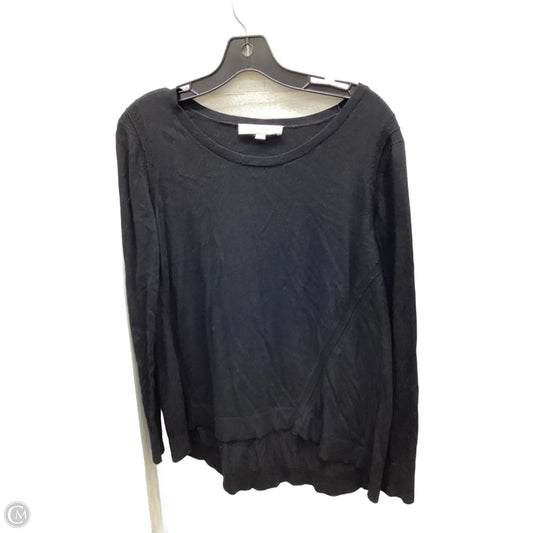 Top Long Sleeve By Loft In Black, Size: M