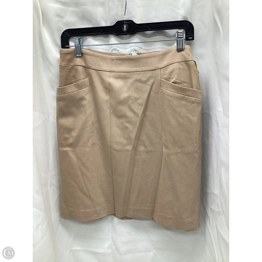 Skirt Midi By Ann Taylor In Tan, Size: 8