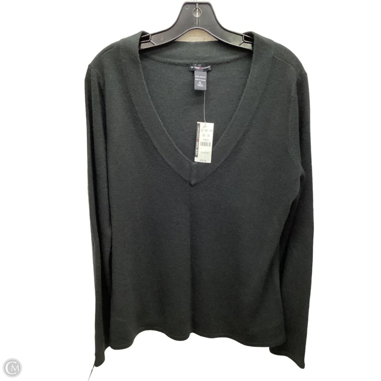 Top Long Sleeve By New York And Co In Black, Size: Xl
