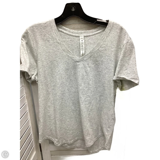Top Short Sleeve By Lululemon In Grey, Size: 8