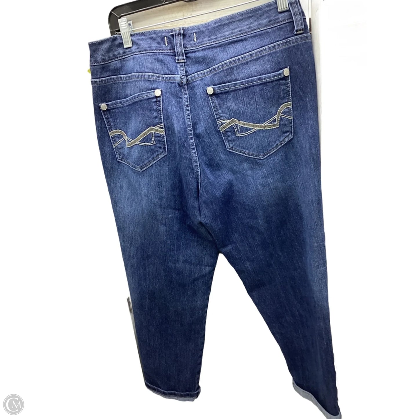 Jeans Straight By Nine West In Blue Denim, Size: 12
