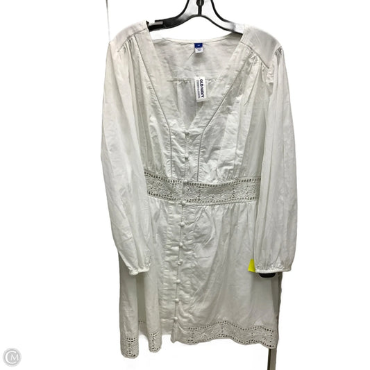 Dress Casual Midi By Old Navy In White, Size: 2x