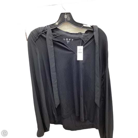 Top Long Sleeve By Loft In Black, Size: M