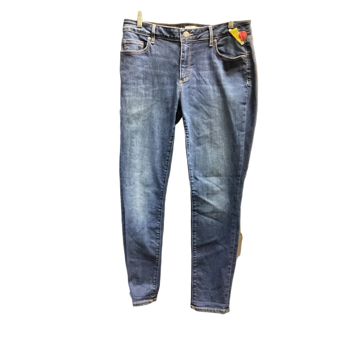 Jeans Skinny By Loft In Blue Denim, Size: 10