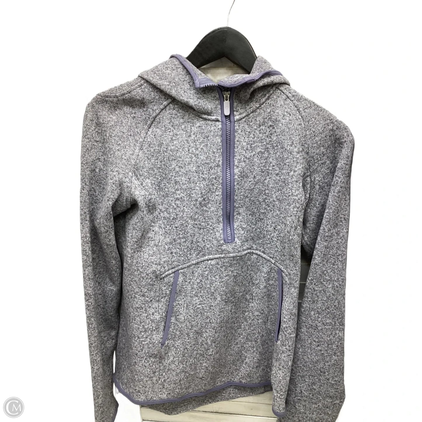 Sweatshirt Hoodie By Lululemon In Grey, Size: S