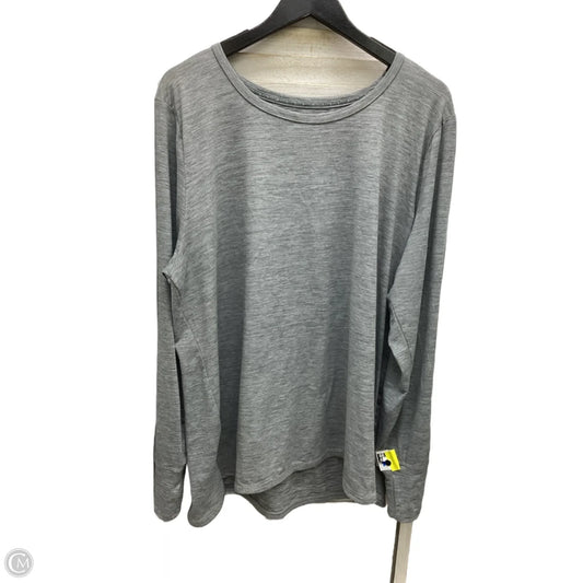 Top Long Sleeve By Jones New York In Grey, Size: 3x