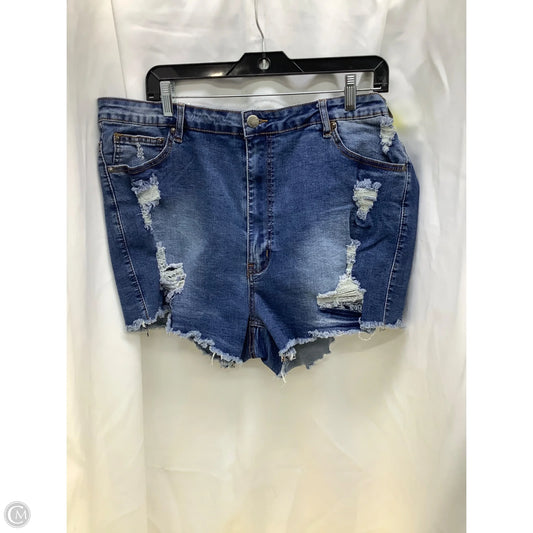 Shorts By American Bazi In Blue Denim, Size: 3x