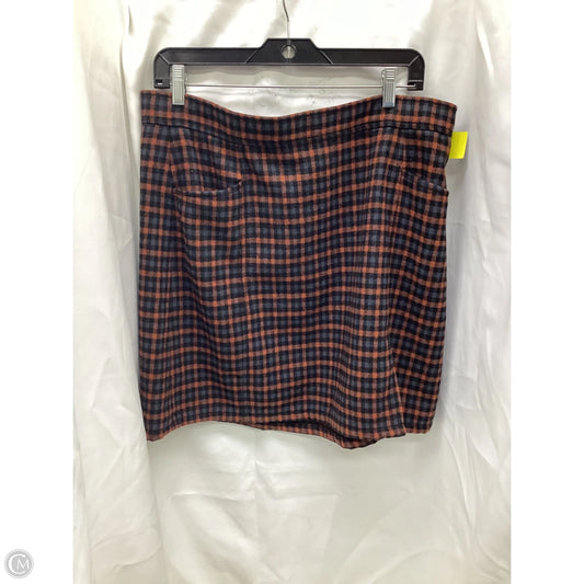 Skirt Midi By Loft In Plaid Pattern, Size: 14