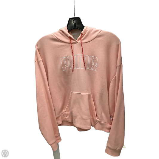 Sweatshirt Hoodie By Puma In Pink, Size: M