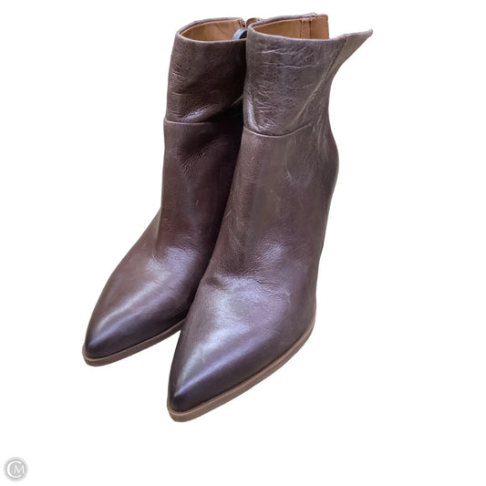 Boots Ankle Heels By Franco Sarto In Brown, Size: 9