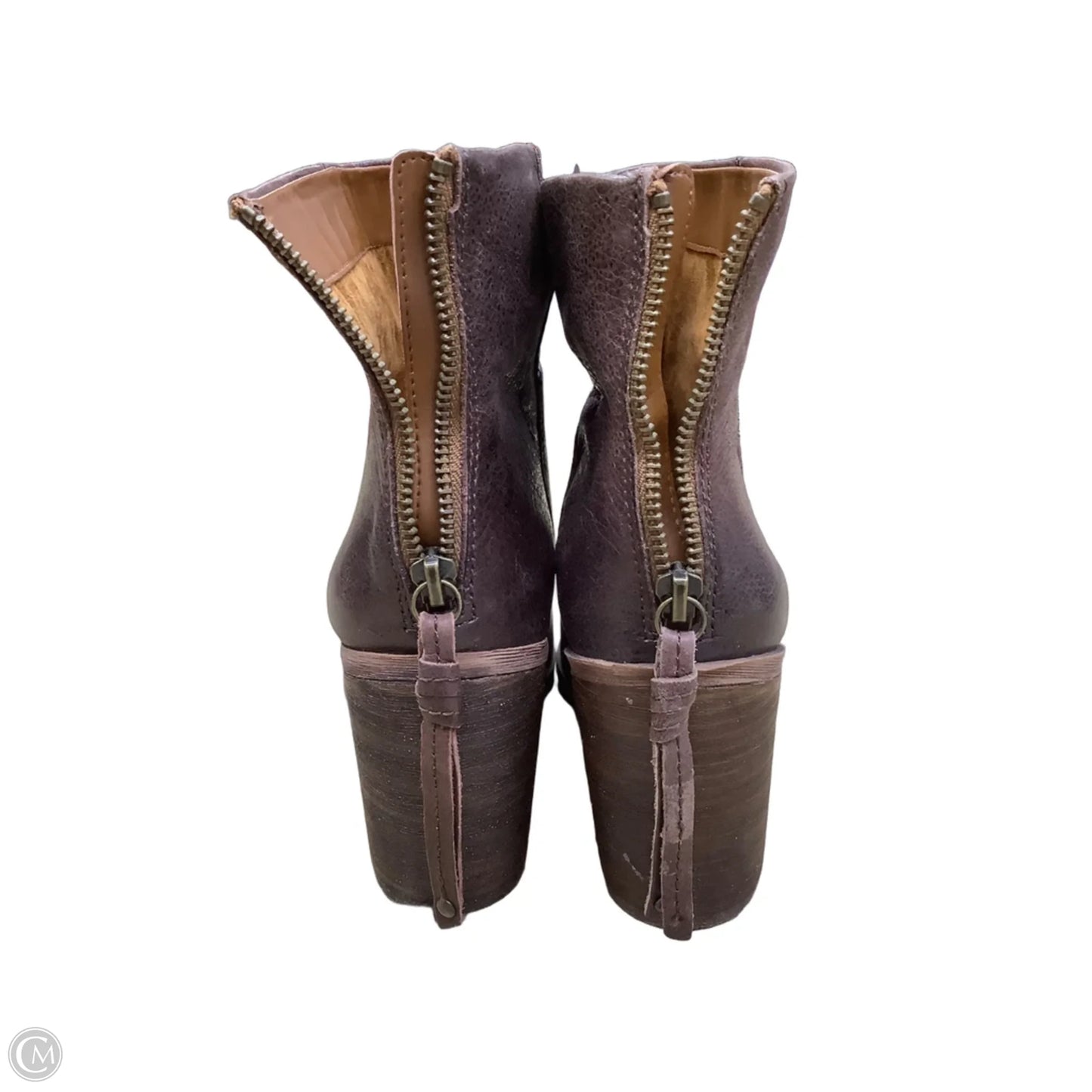 Boots Ankle Heels By Franco Sarto In Brown, Size: 9