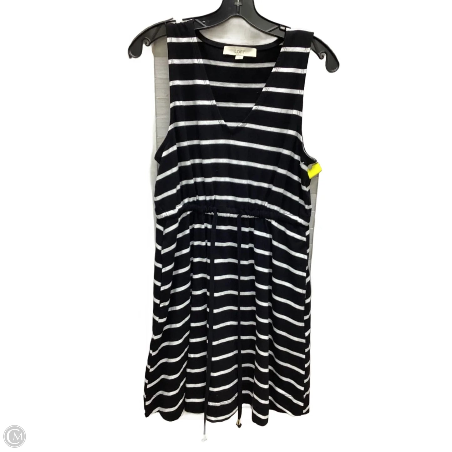 Dress Casual Midi By Loft In Striped Pattern, Size: S