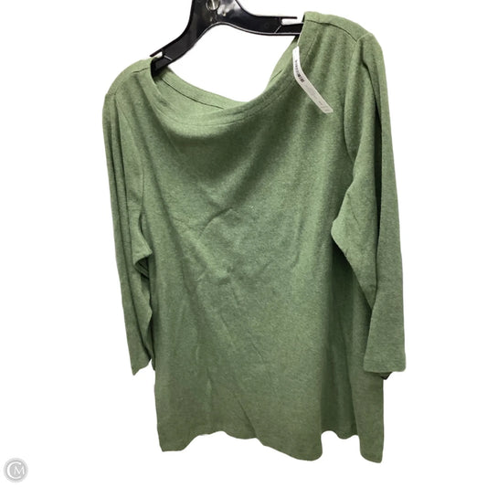 Top Long Sleeve By Chicos In Green, Size: Xl