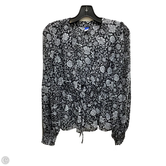 Top Long Sleeve By Old Navy In Floral Print, Size: M